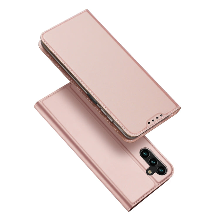 For Samsung Galaxy A14 4G DUX DUCIS Skin Pro Series Flip Leather Phone Case(Pink) - Galaxy Phone Cases by DUX DUCIS | Online Shopping UK | buy2fix