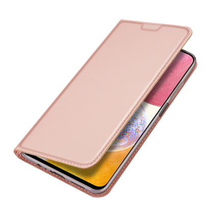 For Samsung Galaxy A14 4G DUX DUCIS Skin Pro Series Flip Leather Phone Case(Pink) - Galaxy Phone Cases by DUX DUCIS | Online Shopping UK | buy2fix