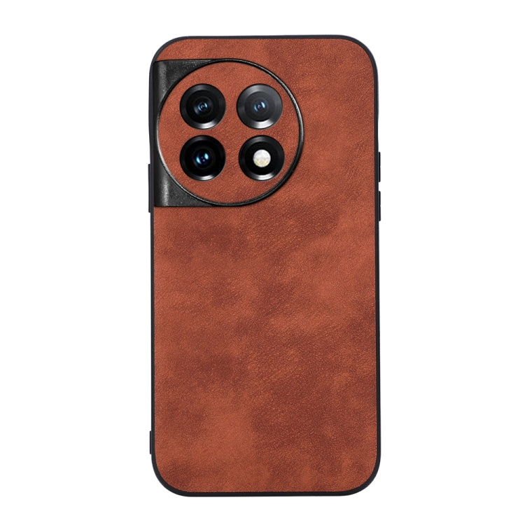 For OnePlus 11 Morocco Texture PU Phone Case(Brown) - OnePlus Cases by buy2fix | Online Shopping UK | buy2fix