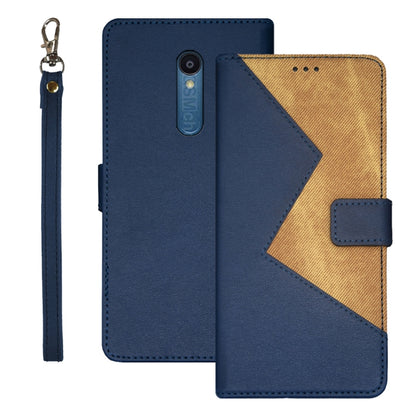 For Sharp Rouvo V idewei Two-color Splicing Leather Phone Case(Blue) - More Brand by idewei | Online Shopping UK | buy2fix