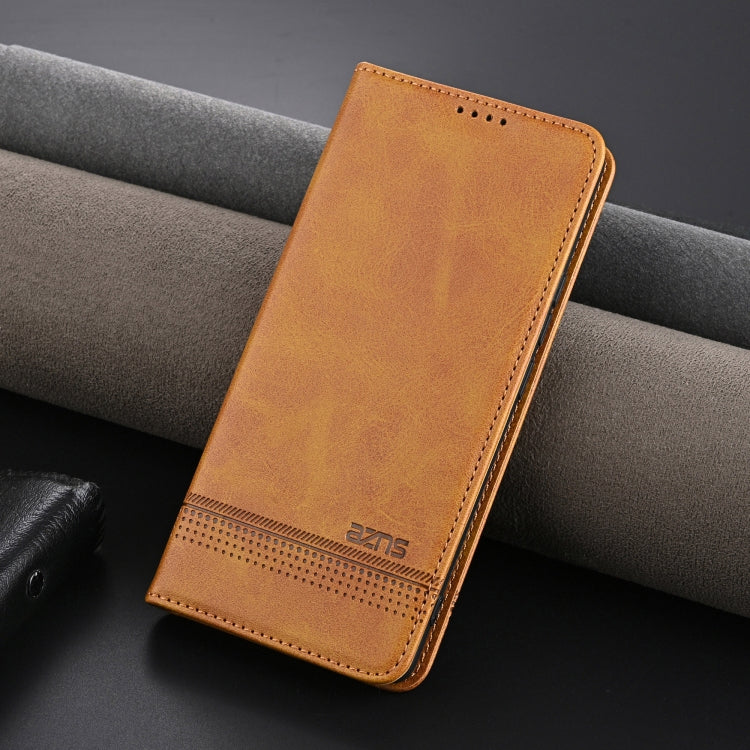 For Honor 200 AZNS Magnetic Calf Texture Flip Leather Phone Case(Light Brown) - Honor Cases by AZNS | Online Shopping UK | buy2fix