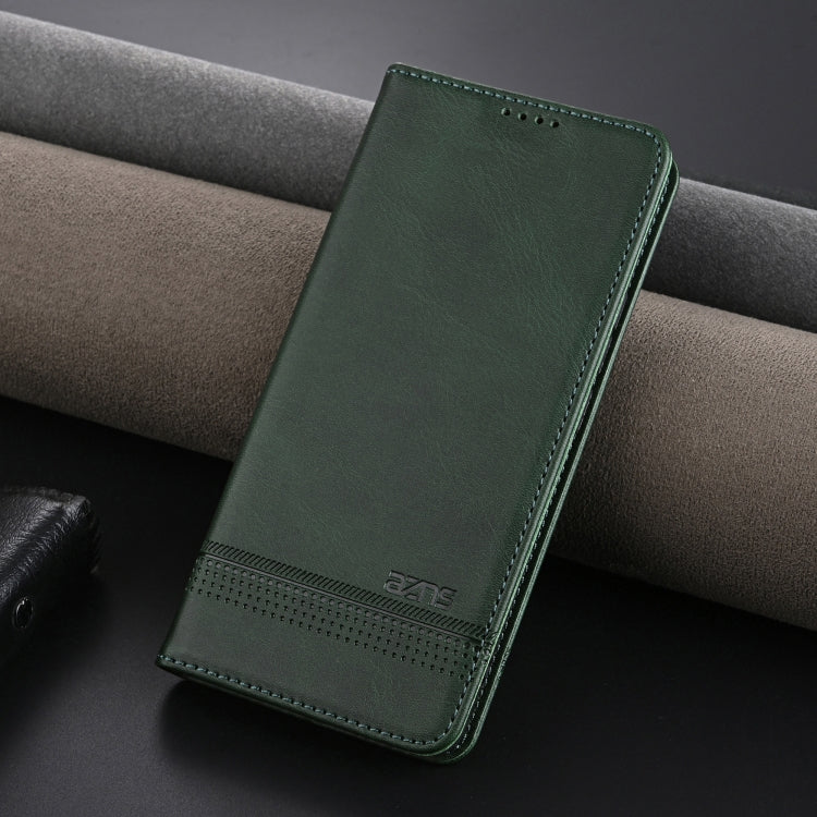 For Honor 200 Pro AZNS Magnetic Calf Texture Flip Leather Phone Case(Dark Green) - Honor Cases by AZNS | Online Shopping UK | buy2fix