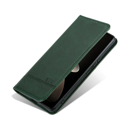 For Honor 200 Pro AZNS Magnetic Calf Texture Flip Leather Phone Case(Dark Green) - Honor Cases by AZNS | Online Shopping UK | buy2fix