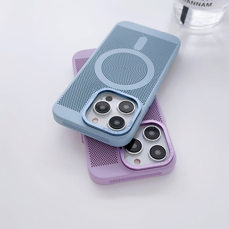 For iPhone 13 Pro Grid Cooling MagSafe Magnetic Phone Case(Lilac) - iPhone 13 Pro Cases by buy2fix | Online Shopping UK | buy2fix