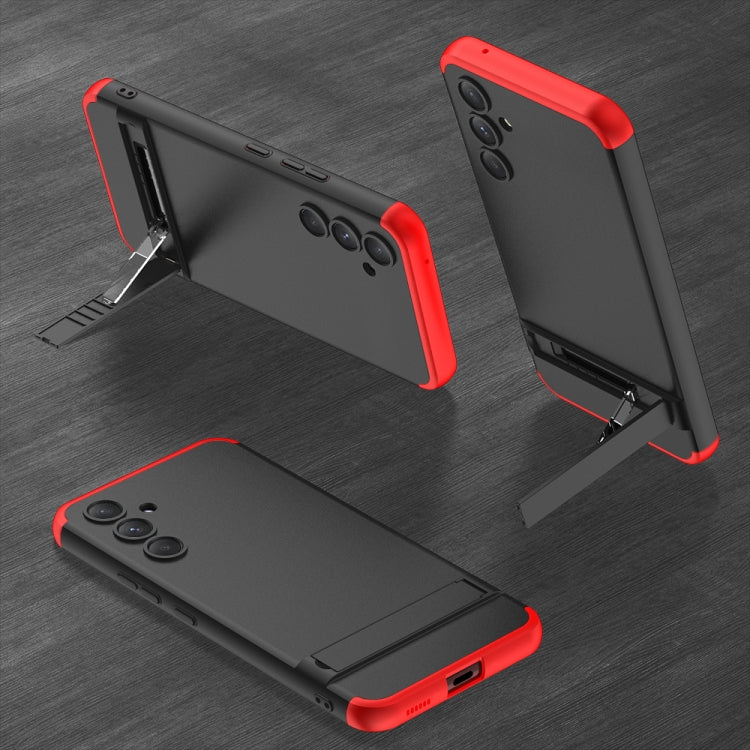 For Samsung Galaxy S23 FE 5G GKK Three Stage Splicing Full Coverage PC Phone Case(Black Red) - Galaxy S23 FE 5G Cases by GKK | Online Shopping UK | buy2fix