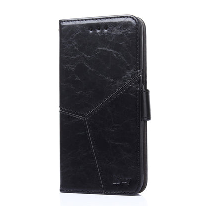 For Blackview A85 Geometric Stitching Flip Leather Phone Case(Black) - More Brand by buy2fix | Online Shopping UK | buy2fix