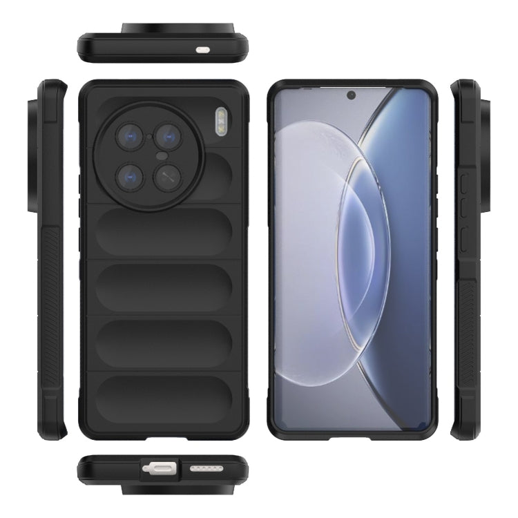 For vivo X90 Pro+ 5G Magic Shield TPU + Flannel Phone Case(Purple) - vivo Cases by buy2fix | Online Shopping UK | buy2fix