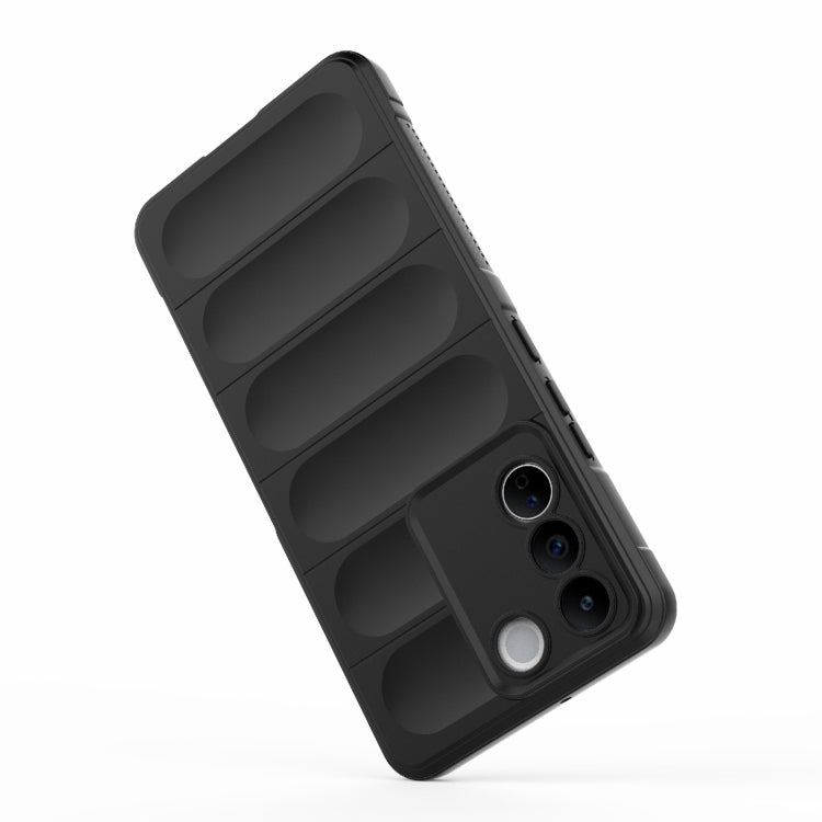 For vivo S16e 5G Magic Shield TPU + Flannel Phone Case(Black) - vivo Cases by buy2fix | Online Shopping UK | buy2fix