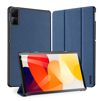 For Xiaomi Redmi Pad SE DUX DUCIS Domo Series Magnetic Flip Leather Tablet Case(Blue) - More Tablet Cases by DUX DUCIS | Online Shopping UK | buy2fix