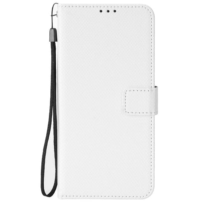 For Doogee X97 / X97 Pro Diamond Texture Leather Phone Case(White) - Doogee Cases by buy2fix | Online Shopping UK | buy2fix