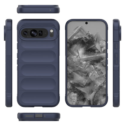 For Google Pixel 9 Pro XL 5G Magic Shield TPU + Flannel Phone Case(Dark Blue) - Google Cases by buy2fix | Online Shopping UK | buy2fix