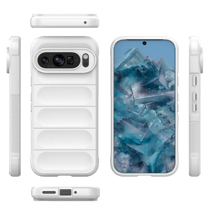For Google Pixel 9 5G Global Magic Shield TPU + Flannel Phone Case(White) - Google Cases by buy2fix | Online Shopping UK | buy2fix