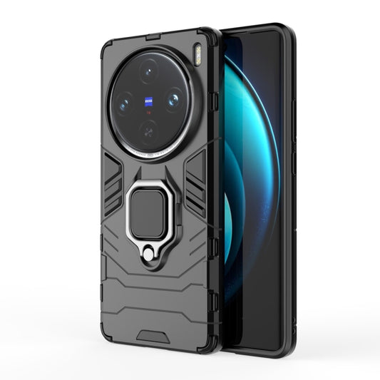 For vivo X100 Pro 5G Magnetic Ring Holder PC + TPU Phone Case(Black) - X100 Pro Cases by buy2fix | Online Shopping UK | buy2fix