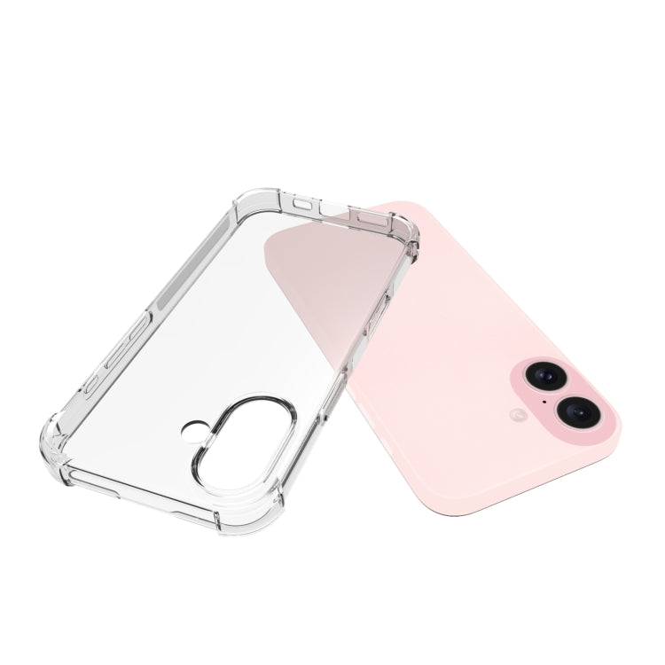 For iPhone 16 Shockproof Non-slip Thickening TPU Phone Case(Transparent) - iPhone 16 Cases by buy2fix | Online Shopping UK | buy2fix