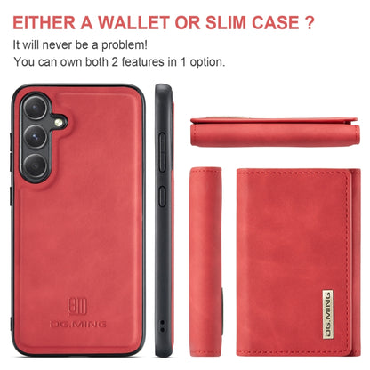 For Samsung Galaxy S24+ 5G DG.MING M1 Series 3-Fold Multi Card Wallet + Magnetic Phone Case(Red) - Galaxy S24+ 5G Cases by DG.MING | Online Shopping UK | buy2fix