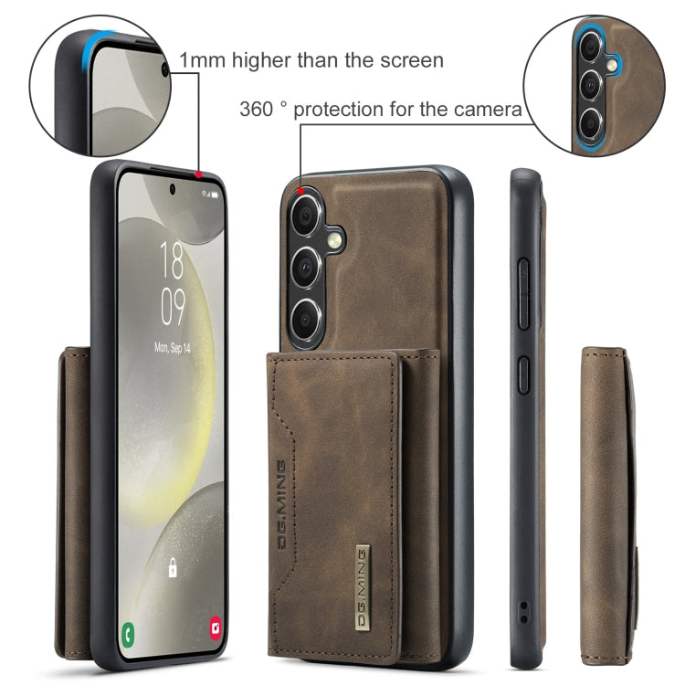 For Samsung Galaxy S24 5G DG.MING M2 Series 3-Fold Multi Card Bag + Magnetic Phone Case(Coffee) - Galaxy S24 5G Cases by DG.MING | Online Shopping UK | buy2fix