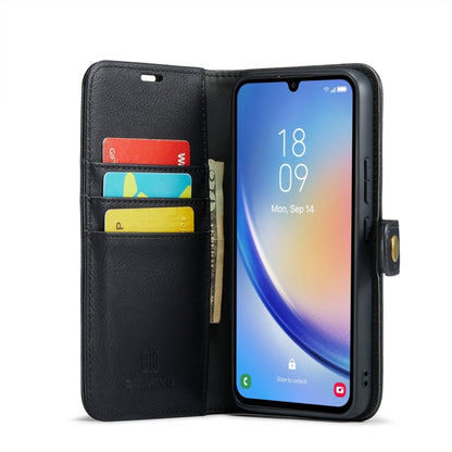 For Samsung Galaxy A34 5G DG.MING Crazy Horse Texture Detachable Magnetic Leather Case(Black) - Galaxy Phone Cases by DG.MING | Online Shopping UK | buy2fix