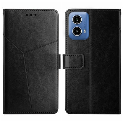 For Xiaomi Redmi 13C 5G Y-shaped Pattern Flip Leather Phone Case(Black) - 13C Cases by buy2fix | Online Shopping UK | buy2fix