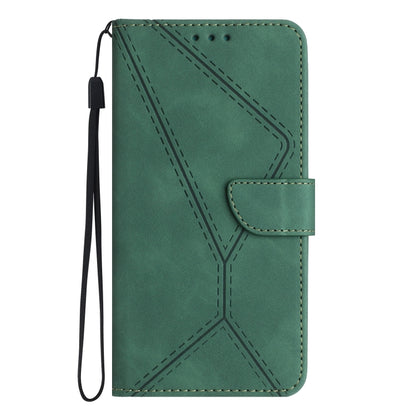 For Motorola Moto G04 / G24 Stitching Embossed Leather Phone Case(Green) - Motorola Cases by buy2fix | Online Shopping UK | buy2fix