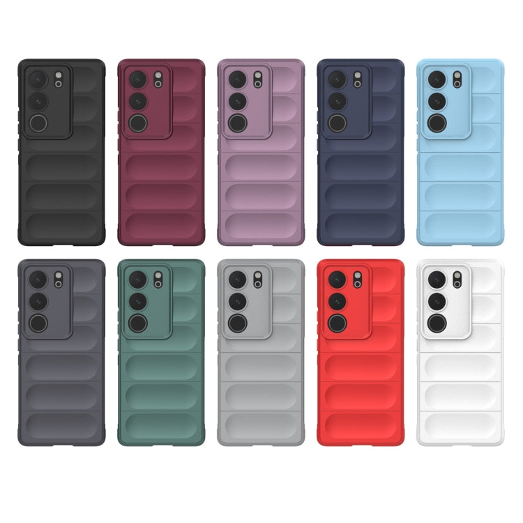 For vivo S17 Magic Shield TPU + Flannel Phone Case(Grey) - vivo Cases by buy2fix | Online Shopping UK | buy2fix