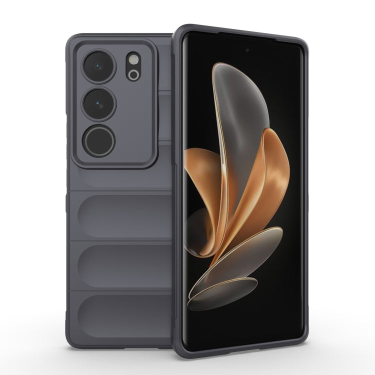 For vivo S17 Magic Shield TPU + Flannel Phone Case(Dark Grey) - vivo Cases by buy2fix | Online Shopping UK | buy2fix