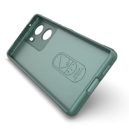 For vivo V29e 4G Global Magic Shield TPU + Flannel Phone Case(Dark Green) - vivo Cases by buy2fix | Online Shopping UK | buy2fix