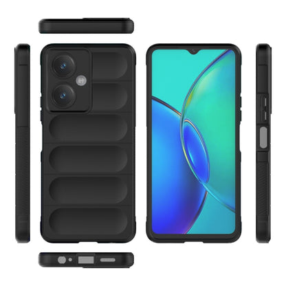 For vivo Y27 4G Global Magic Shield TPU + Flannel Phone Case(Black) - vivo Cases by buy2fix | Online Shopping UK | buy2fix