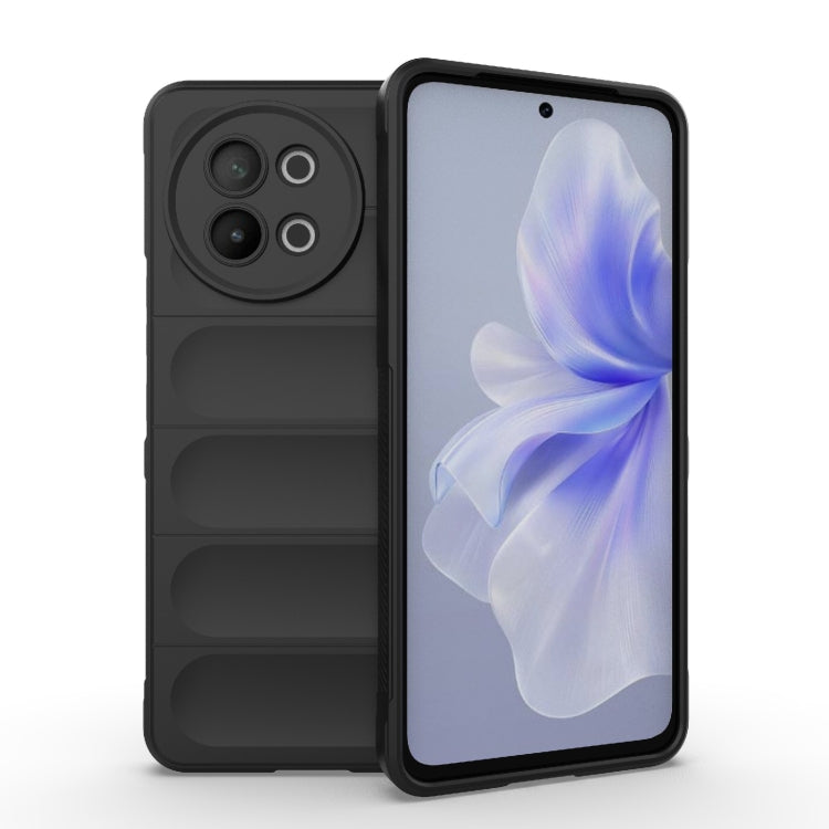 For vivo S18E 5G Magic Shield TPU + Flannel Phone Case(Black) - vivo Cases by buy2fix | Online Shopping UK | buy2fix