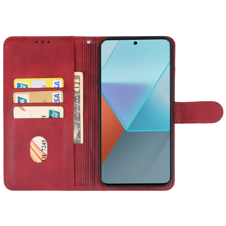For Xiaomi Redmi Note 13 Pro 4G/Poco M6 Pro 4G Leather Phone Case(Red) - Note 13 Pro Cases by buy2fix | Online Shopping UK | buy2fix
