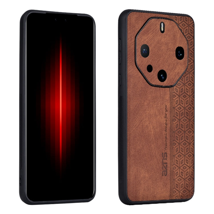 For Huawei Mate 60 RS Ultimate AZNS 3D Embossed Skin Feel Phone Case(Brown) - Huawei Cases by AZNS | Online Shopping UK | buy2fix