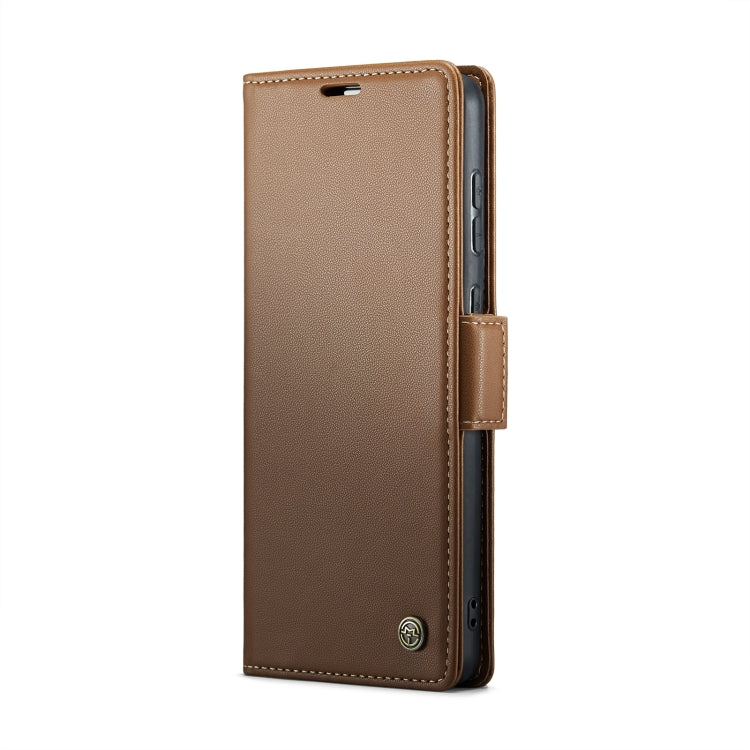 For Samsung Galaxy A20/A30/M10s CaseMe 023 Butterfly Buckle Litchi Texture RFID Anti-theft Leather Phone Case(Brown) - Galaxy Phone Cases by CaseMe | Online Shopping UK | buy2fix