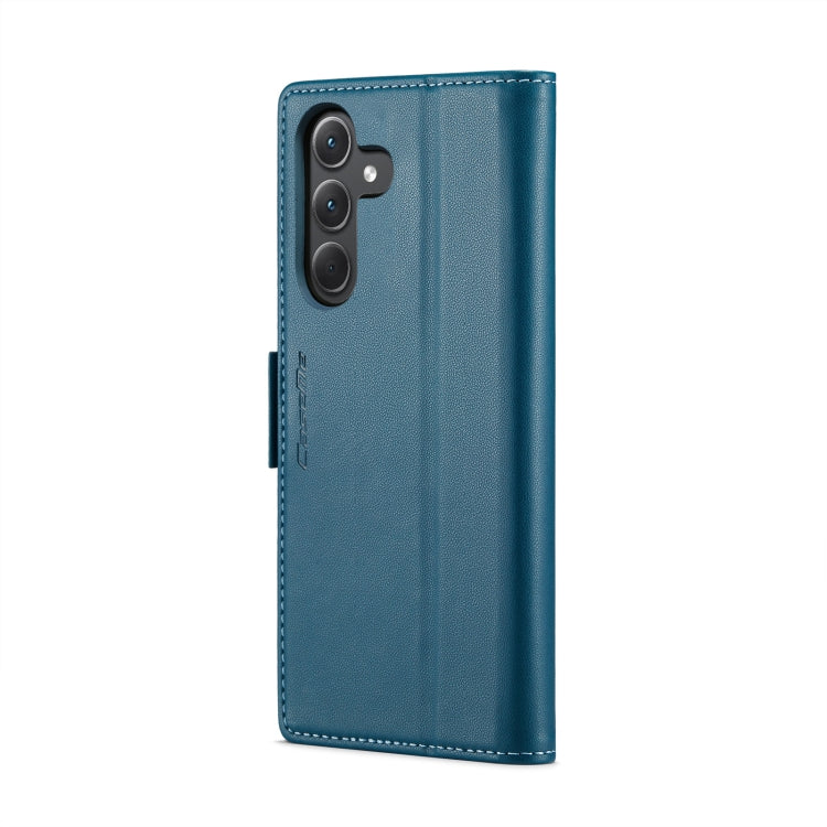 For Samsung Galaxy A35 5G CaseMe 023 Butterfly Buckle Litchi Texture RFID Anti-theft Leather Phone Case(Blue) - Galaxy Phone Cases by CaseMe | Online Shopping UK | buy2fix