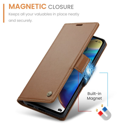 For Xiaomi Mi 10T 5G／10T Pro 5G CaseMe 023 Butterfly Buckle Litchi Texture RFID Anti-theft Leather Phone Case(Brown) - Xiaomi Cases by CaseMe | Online Shopping UK | buy2fix