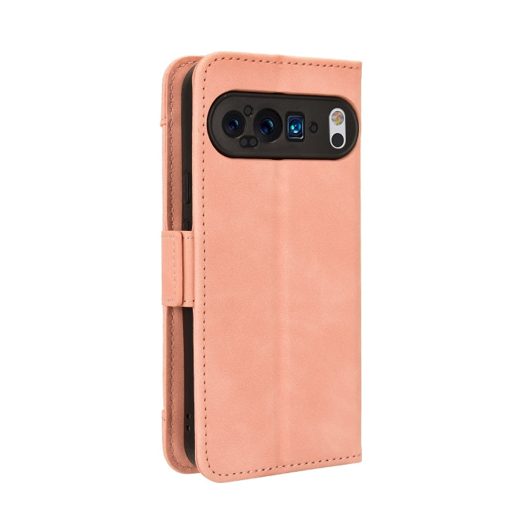 For Google Pixel 9 Skin Feel Calf Texture Card Slots Leather Phone Case(Pink) - Google Cases by buy2fix | Online Shopping UK | buy2fix