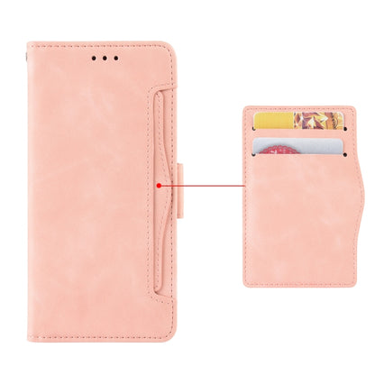 For Google Pixel 9 Skin Feel Calf Texture Card Slots Leather Phone Case(Pink) - Google Cases by buy2fix | Online Shopping UK | buy2fix