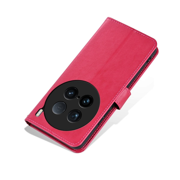 For vivo X100 Ultra AZNS Sheepskin Texture Flip Leather Phone Case(Red) - vivo Cases by AZNS | Online Shopping UK | buy2fix