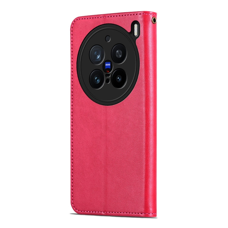 For vivo X200 Pro AZNS Sheepskin Texture Flip Leather Phone Case(Red) - X200 Pro Cases by AZNS | Online Shopping UK | buy2fix