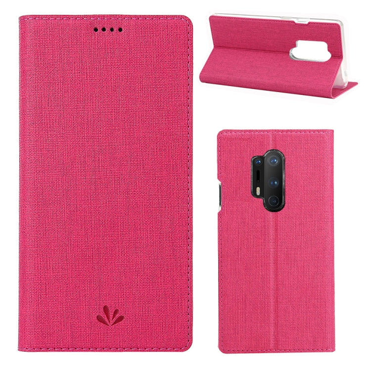 For OnePlus 8 Pro ViLi DMX-54 Shockproof TPU + PU Leather Magnetic Attraction Horizontal Flip Protective Case with Card Slots & Holder(Rose Red) - OnePlus Cases by ViLi | Online Shopping UK | buy2fix