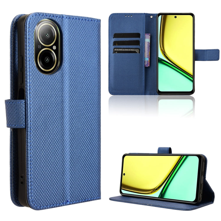 For Realme C67 4G Diamond Texture Leather Phone Case(Blue) - C67 Cases by buy2fix | Online Shopping UK | buy2fix