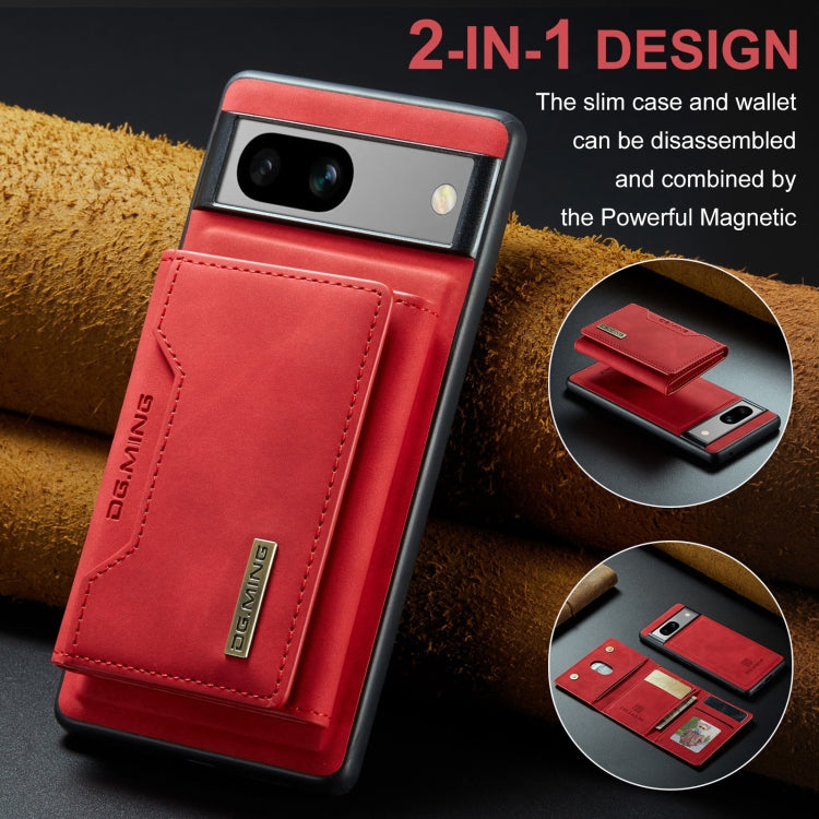 For Google Pixel 7A DG.MING M2 Series 3-Fold Multi Card Bag + Magnetic Phone Case(Red) - Google Cases by DG.MING | Online Shopping UK | buy2fix