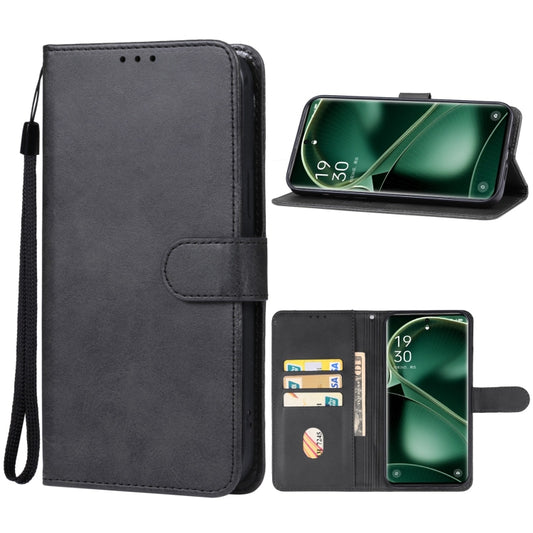 For OPPO Find X7 Ultra Leather Phone Case(Black) - Find X7 Ultra Cases by buy2fix | Online Shopping UK | buy2fix