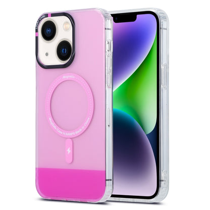 For iPhone 15 Plus PC + TPU IMD MagSafe Magnetic Phone Case(Pink) - iPhone 15 Plus Cases by buy2fix | Online Shopping UK | buy2fix