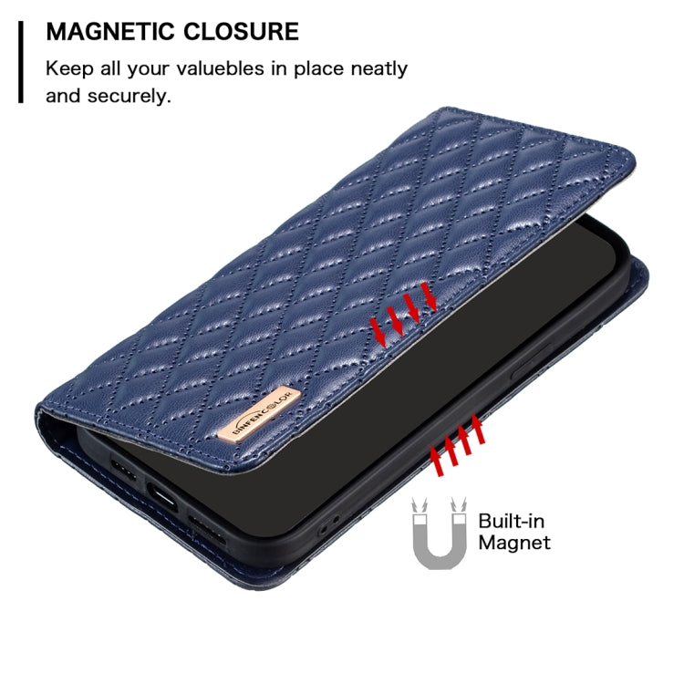 For Xiaomi Redmi K70 / K70 Pro Diamond Lattice Magnetic Leather Flip Phone Case(Blue) - K70 Pro Cases by buy2fix | Online Shopping UK | buy2fix