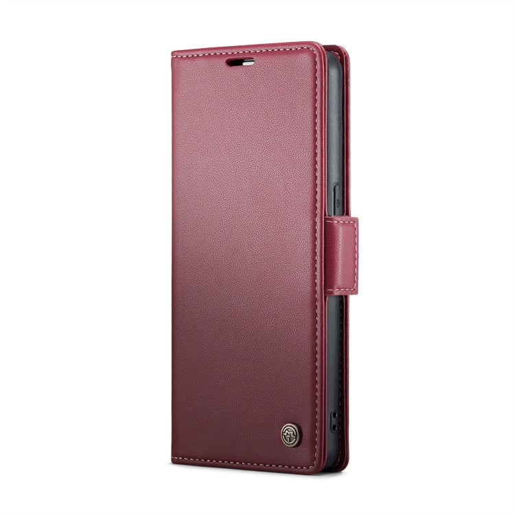 For OPPO Reno8 Pro 5G Global CaseMe 023 Butterfly Buckle Litchi Texture RFID Anti-theft Leather Phone Case(Wine Red) - OPPO Cases by CaseMe | Online Shopping UK | buy2fix