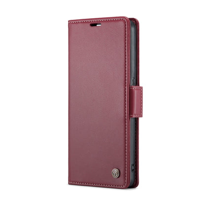 For OPPO F21 Pro 5G Globa/Reno8 Z Global CaseMe 023 Butterfly Buckle Litchi Texture RFID Anti-theft Leather Phone Case(Wine Red) - OPPO Cases by CaseMe | Online Shopping UK | buy2fix