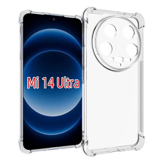 For Xiaomi 14 Ultra Shockproof Non-slip Thickening TPU Phone Case(Transparent) - 14 Ultra Cases by buy2fix | Online Shopping UK | buy2fix
