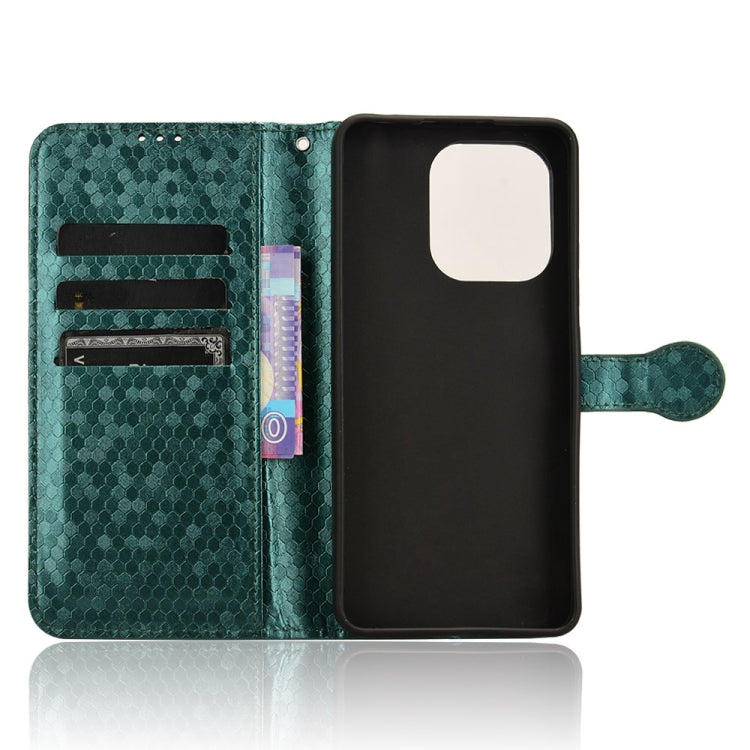 For Xiaomi Redmi Note 13 4G Honeycomb Dot Texture Leather Phone Case(Green) - Note 13 Cases by buy2fix | Online Shopping UK | buy2fix