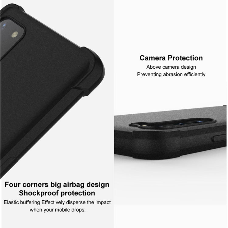 For Xiaomi Redmi Note 13 Pro+ 5G imak Shockproof Airbag TPU Phone Case(Matte Black) - Note 13 Pro+ Cases by imak | Online Shopping UK | buy2fix