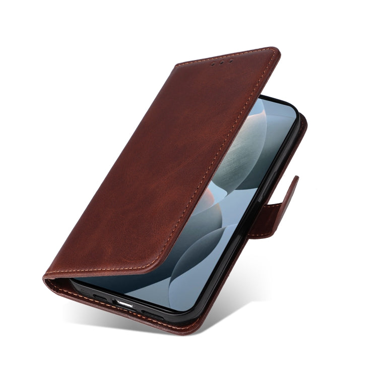 For Xiaomi Redmi K70 / K70 Pro Classic Calf Texture Flip Leather Phone Case(Brown) - K70 Pro Cases by buy2fix | Online Shopping UK | buy2fix