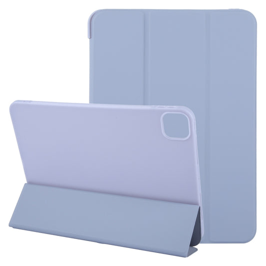 For iPad Air 11 2024 GEBEI 3-folding Holder Shockproof Flip Leather Tablet Case(Light Purple) - iPad Air 11 2024 Cases by GEBEI | Online Shopping UK | buy2fix